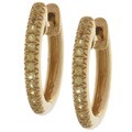14k Yellow Gold Yellow Sapphire Hoop Earrings
