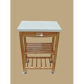 Rubberwood Trolley with Melamine Top
