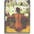 Diego Rivera 'Nude with Calla Lilies' Stretched Canvas