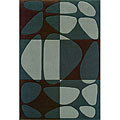 Sierra Collection Contemporary Stones Wool Rug (5'3 x 7'9)