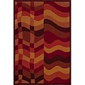 Contemporary Waves Wool Rug (7'7 x 10'10)