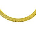 14k Gold Overlay Sterling Silver Herringbone Necklace