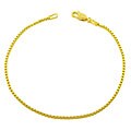 14k Gold Overlay Sterling Silver Box Bracelet