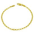 14k Gold Overlay Sterling Silver Rolo Link Bracelet