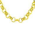 14k Gold Overlay Sterling Silver Rolo Chain