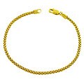 14k Gold Overlay Sterling Silver Puffed Box Bracelet