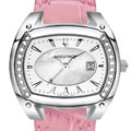 Accutron Pink/ Mahogany Strap Diamond Watch