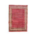 Iranian Sarough Hand-knotted Red/Ivory Rug (7' x 10')
