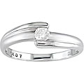 14k White Gold 1/6ct TDW Diamond Ring
