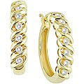 10k Yellow Gold 1/2ct TDW Diamond Hoop Earrings