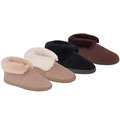 Bearpaw Suede Slippers with Sheepskin Lining