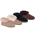 Bearpaw Men's Suede Slippers w/ Sheepskin Lining