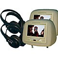 Beige Paired 7-inch Headrest DVD Player