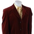 Bill Blass Men's Burgundy Velvet 3-button Blazer