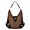 Sydney Love Quilted Twill Brown Hobo Bag