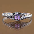 'Sibak Tatah Leaves' Amethyst Bracelet (Indonesia)