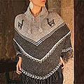 'Winter Dreams' Alpaca Wool Poncho (Peru)