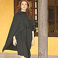 'Versatile Black' Alpaca Wool Wrap (Peru)