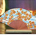 'Springtime' Silk Batik Fan (Indonesia)