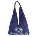 'Light Blue Fantasy' Cotton Shoulder Bag (Thailand)