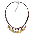 'Raindrops' Citrine and Garnet Choker (Thailand)
