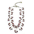 'Spring Buds' Garnet and Svarovsky Crystal Choker (Thailand)