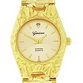 Genevex by Croton Goldplated 'Nuggeted' Quartz Watch