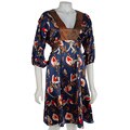 M by M Kalan Square Neck Printed Satin Dress