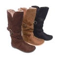 Bamboo by Journee Lined Microsuede Fashion Boots