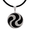 Silver Onyx Swirl Necklace