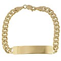 14k Yellow Gold Classic Cuban Link Boy's ID Bracelet