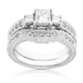 14k White Gold 1ct TDW Diamond Bridal Rings Set (HI, I1-I2)
