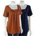 Rantees Front Placket Tunic Top