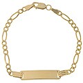 14k Gold Child's Classic Figaro Link ID Bracelet