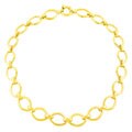 18k Gold Over Sterling Silver Italian Rolo Necklace