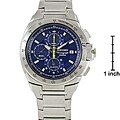 Seiko Chronograph Blue Dial Stainless Steel Watch