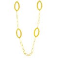 18k Gold Over Sterling Silver Hammered Necklace
