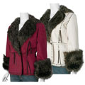 Adi Microsuede Coat with Faux Fur Trim