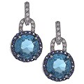Sterling Silver Blue Cubic Zirconia Earrings