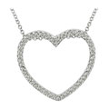 Sterling Silver 1/2ct TDW Diamond Heart Necklace