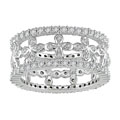 14k White Gold 1 1/4ct TDW Diamond Full Eternity Ring