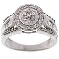 14k White Gold 1/2 ct TDW Diamond Cluster Ring