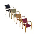 Bentwood Contemporary Arm Chair Microsuede Seat