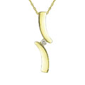 14k Yellow Gold Diamond Necklace