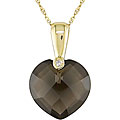 14k Yellow Gold Smoky Quartz Pendant