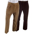 Rendezvous Men's Pleated Corduroy Pants
