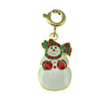 14k Gold Snowman Charm
