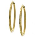 14k Faceted Yellow Gold Hoop Earrings