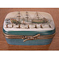 Limoges Box with Old World Ships
