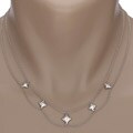 18k White Gold Princess 1ct TDW Diamond Necklace